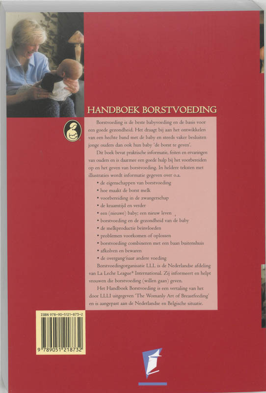 Achterkant van Handboek borstvoeding