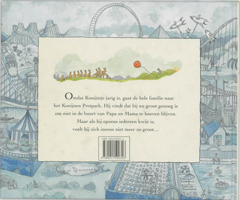 Achterkant van Konijntje is verdwaald