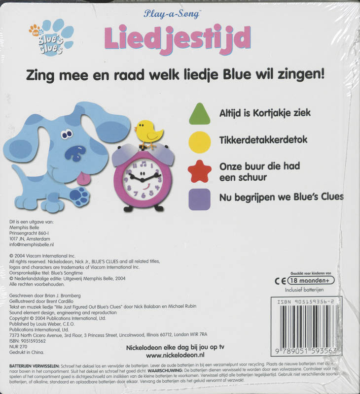 Achterkant van Liedjestijd