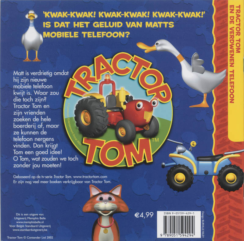 Achterkant van Tractor Tom en de verdwenen telefoon