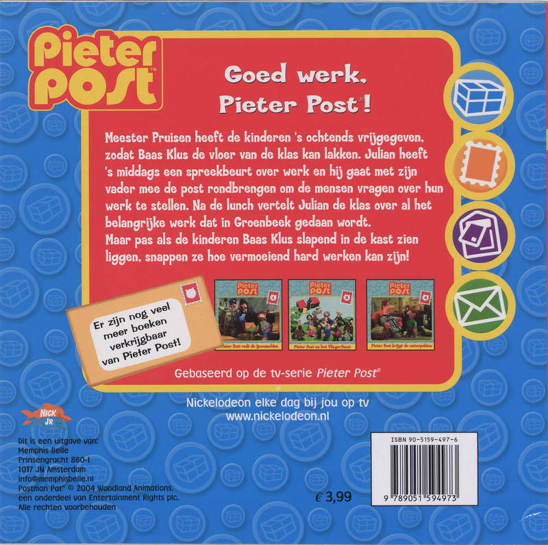Achterkant van Goed werk Pieter Post!