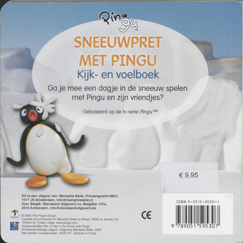 Achterkant van Sneeuwpret met Pingu