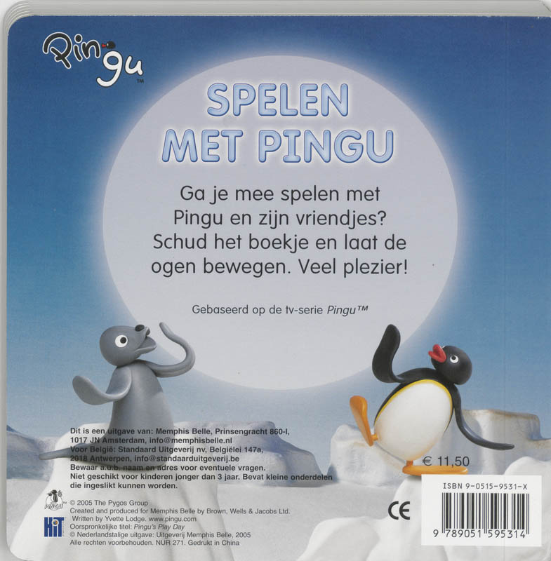 Achterkant van Spelen met Pingu