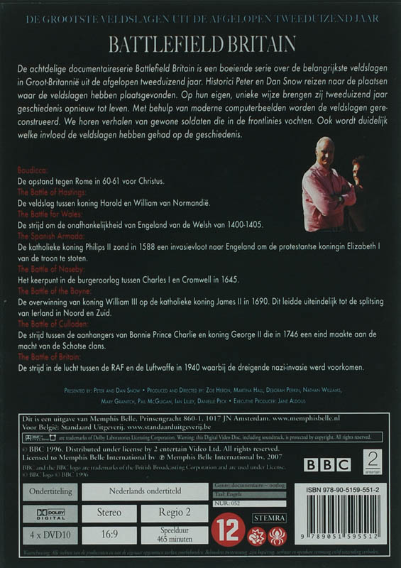Achterkant van Battlefield Britain DVD
