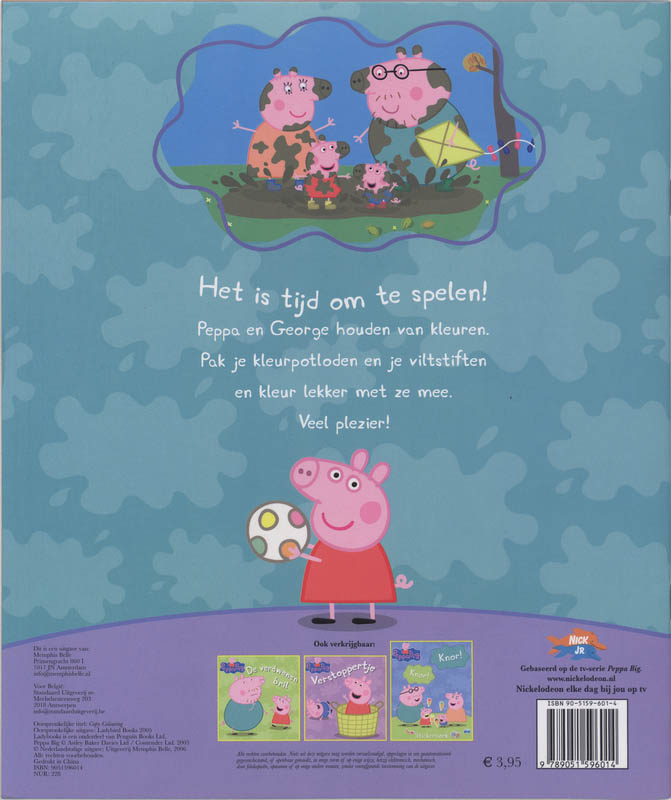Achterkant van Peppa Big kleurboek