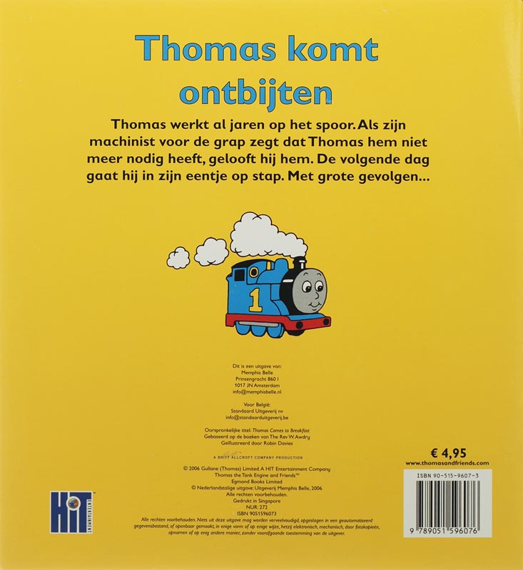 Achterkant van Thomas komt ontbijten