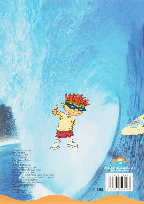 Achterkant van Rocket Power kleurboek
