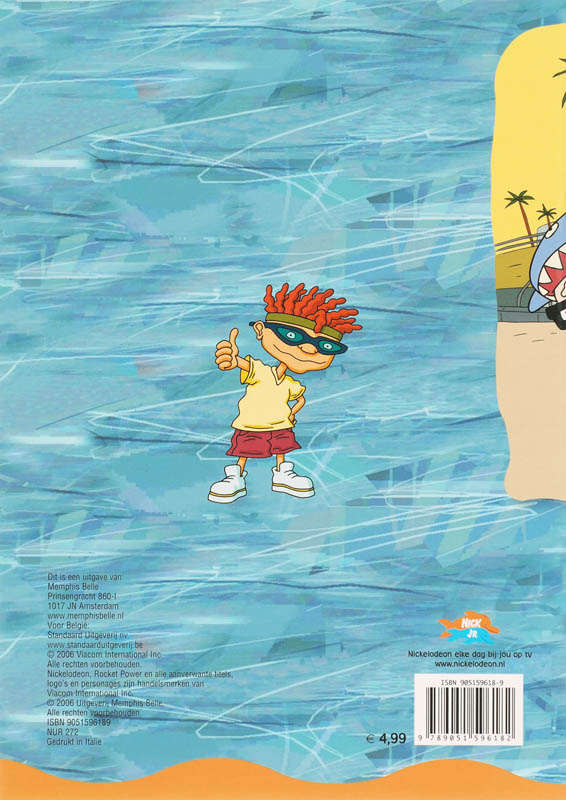 Achterkant van Rocket Power stickerboek