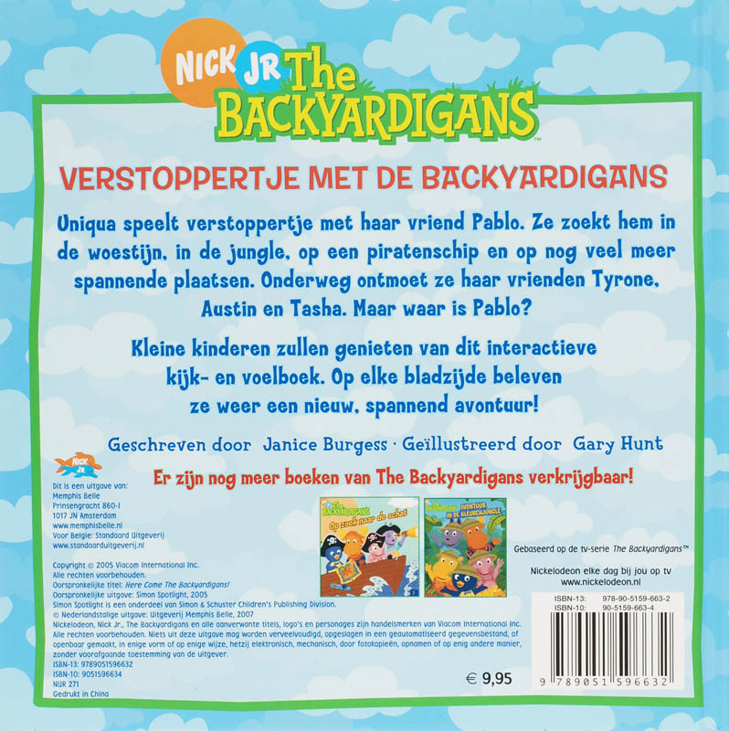 Achterkant van Verstoppertje met de backyardigans
