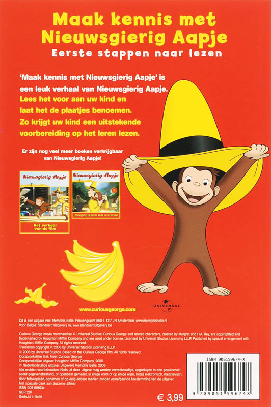 Achterkant van Nieuwsgierig aapje