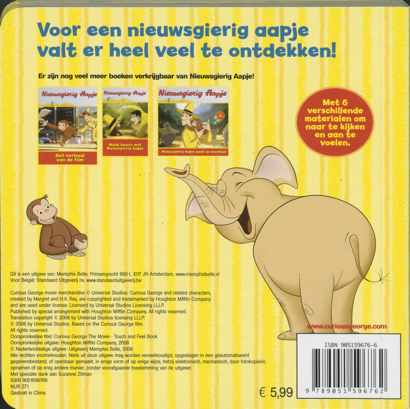 Achterkant van Nieuwsgierig Aapje