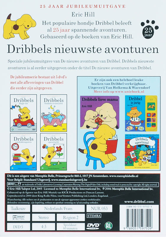 Achterkant van Dribbels nieuwste avonturen