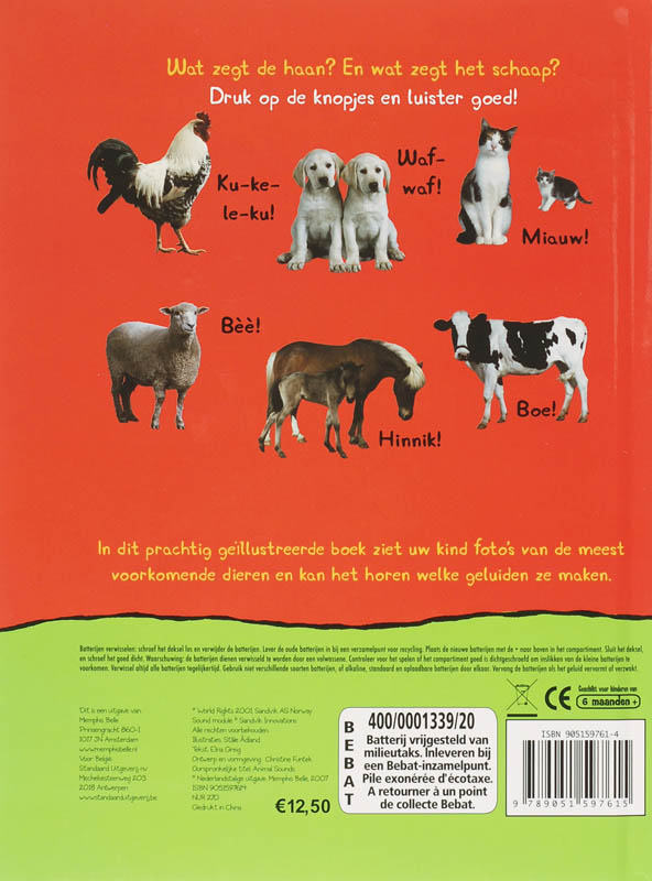 Achterkant van Geluidenboek