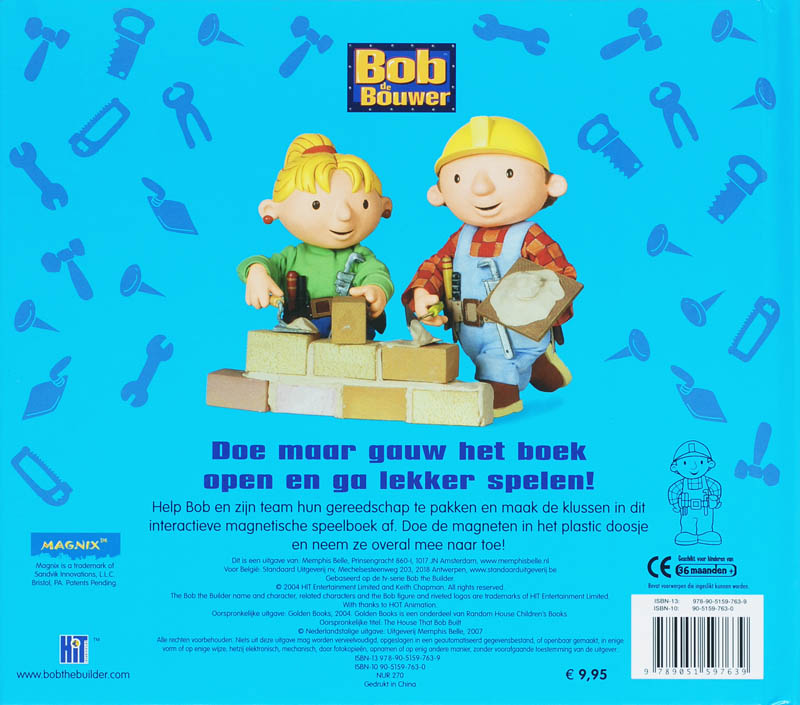 Achterkant van Bob bouwt een huis
