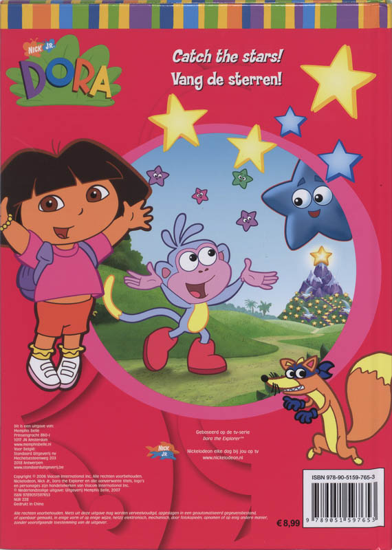 Achterkant van Het grote Dora activiteitenboek