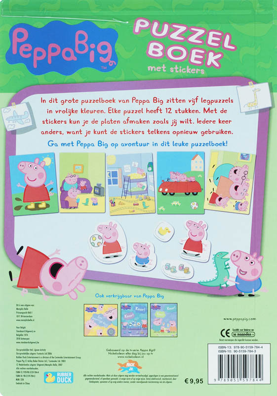 Achterkant van Puzzelboek met stickers