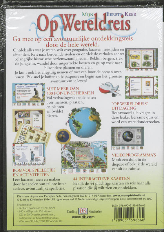 Achterkant van Mijn eerste keer op wereldreis CDR
