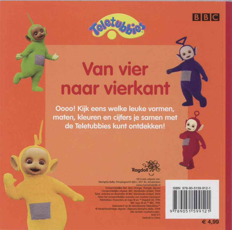 Achterkant van Van vier naar vierkant