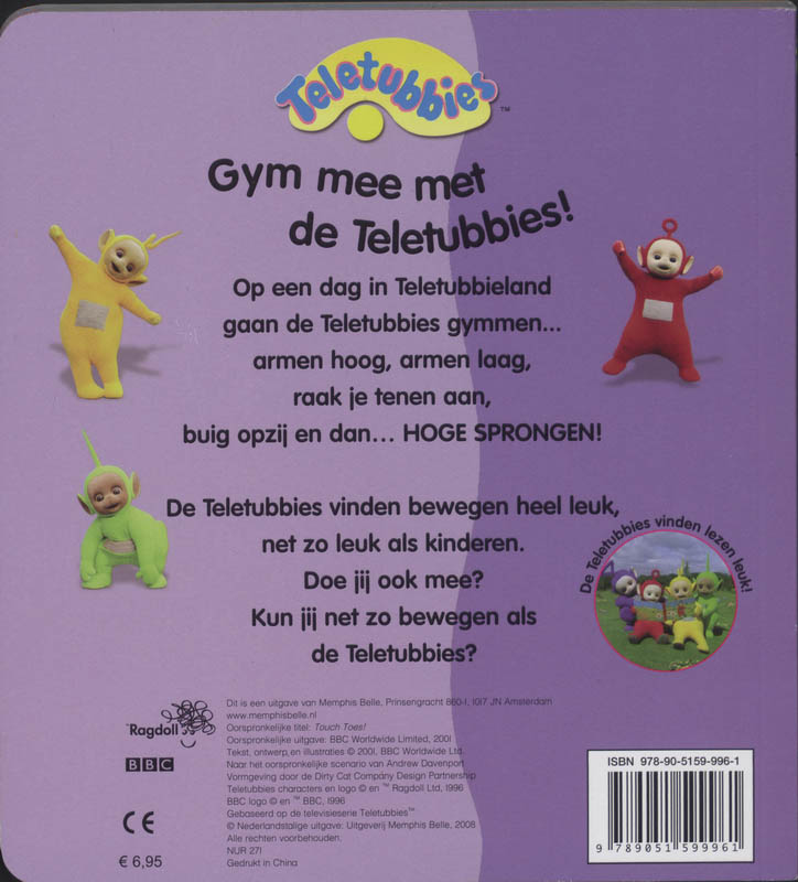 Achterkant van Gym mee met de Teletubbies