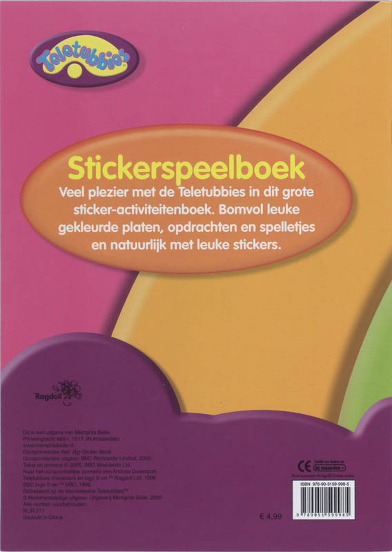 Achterkant van Stickerspeelboek