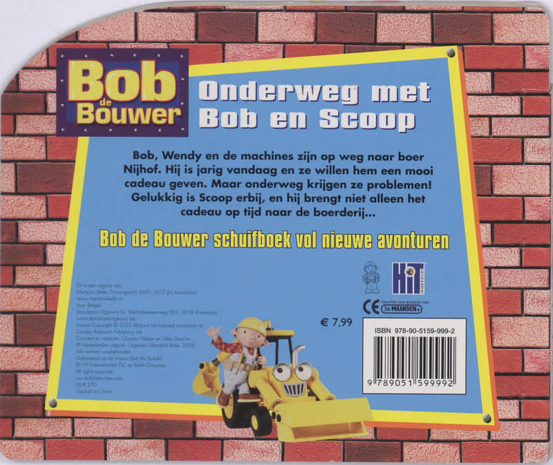 Achterkant van Onderweg met Bob en Scoop