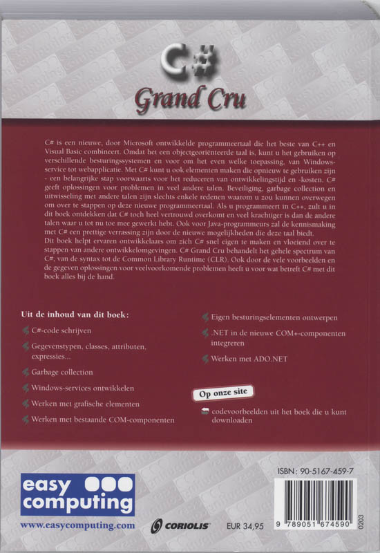 Achterkant van C nr Grand Cru
