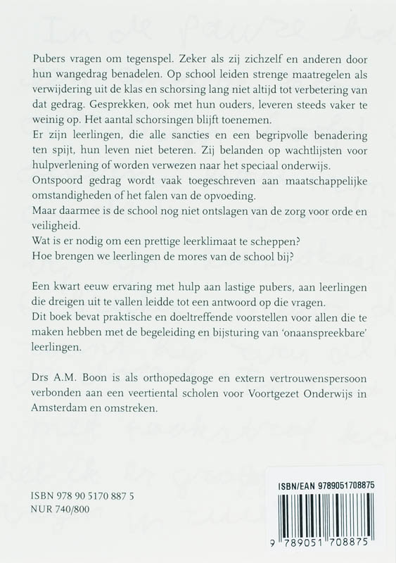 Achterkant van Wie de leerling liefheeft