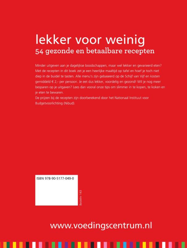 Achterkant van Lekker voor weinig