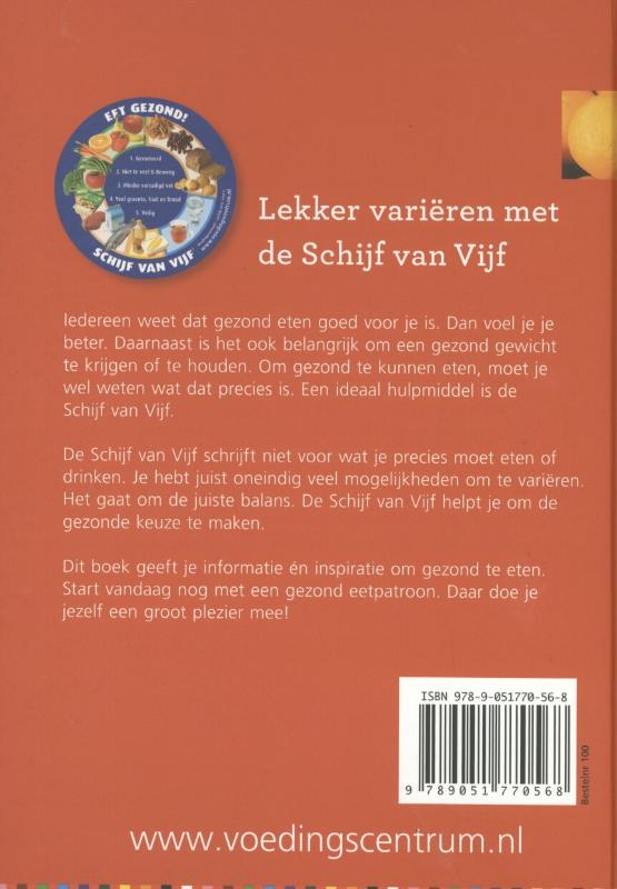 Achterkant van Gezond eten met de schijf van vijf
