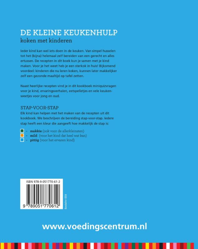 Achterkant van De kleine keukenhulp