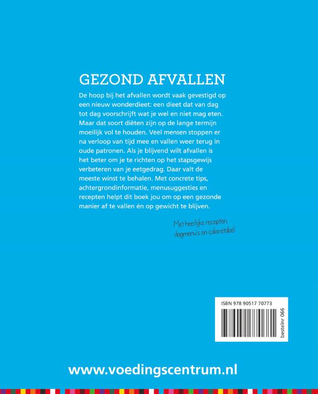 Achterkant van Gezond afvallen