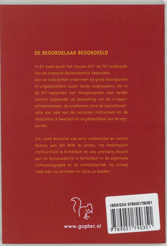 Achterkant van De beoordelaar beoordeeld