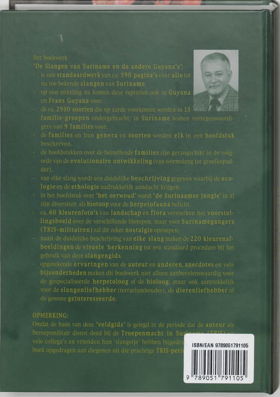 Achterkant van Slangen van Suriname