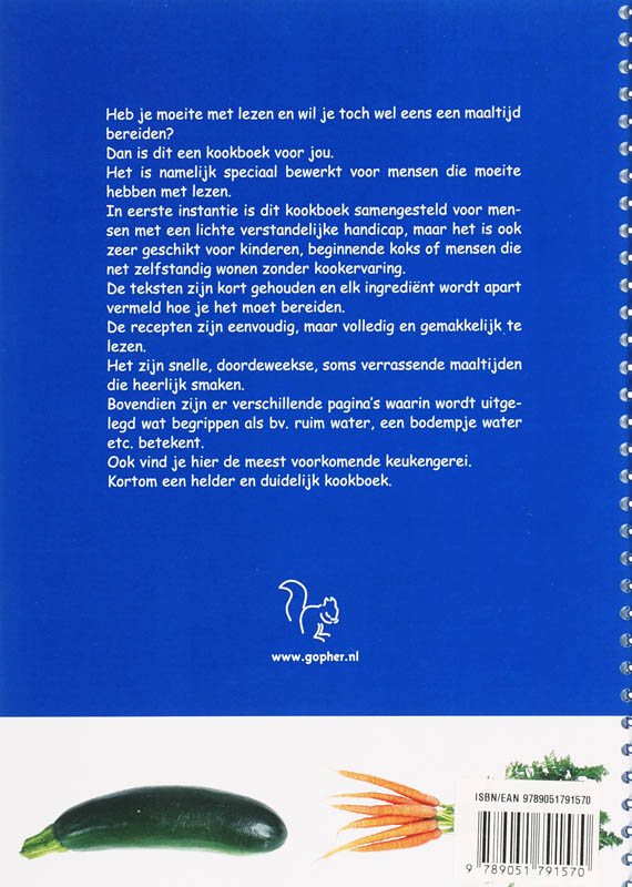 Achterkant van Koken is niet moeilijk