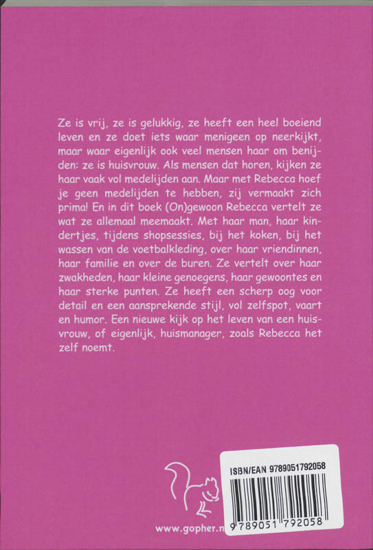 Achterkant van (On)gewoon Rebecca