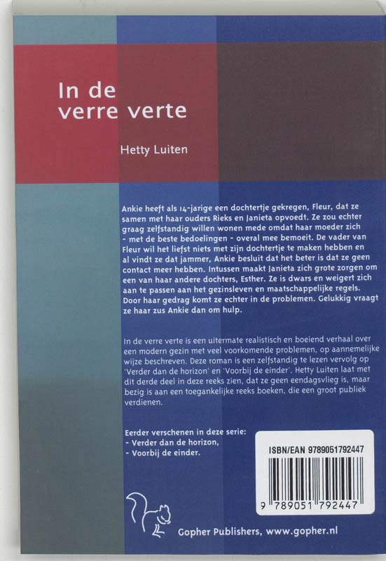 Achterkant van In de verre verte