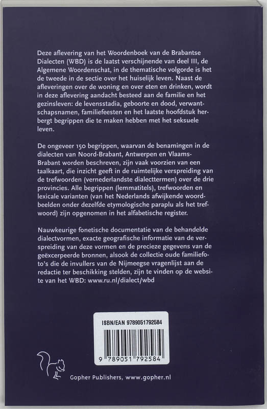 Achterkant van Sectie 2 Het huiselijk leven