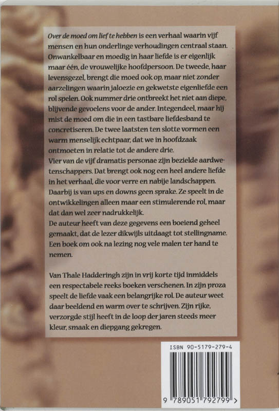Achterkant van Over de moed om lief te hebben