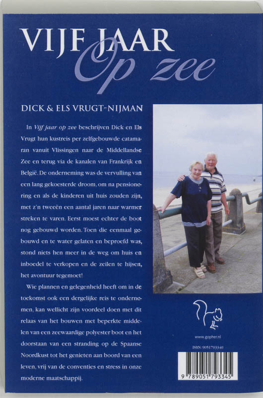 Achterkant van Vijf jaar op zee