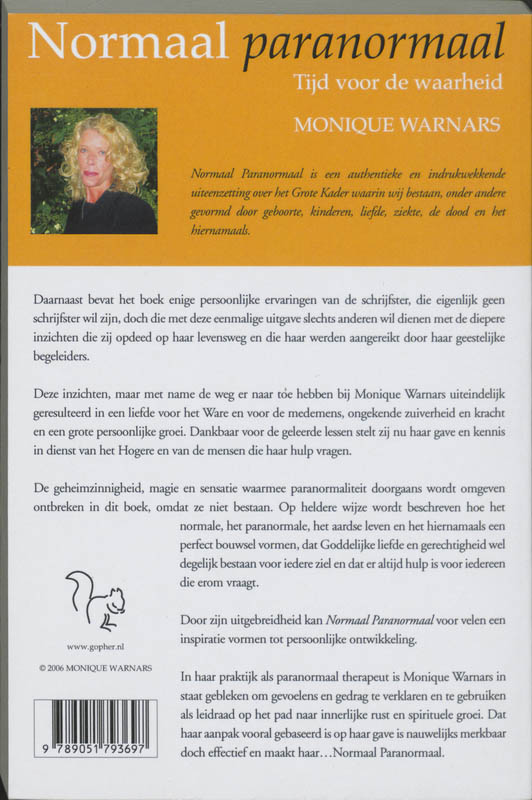 Achterkant van Normaal Paranormaal