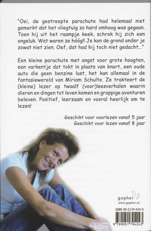 Achterkant van Van een parachute met hoogtevrees en andere verhalen