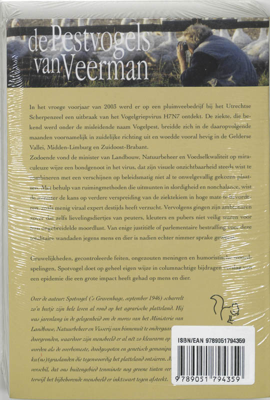 Achterkant van De pestvogels van Veerman