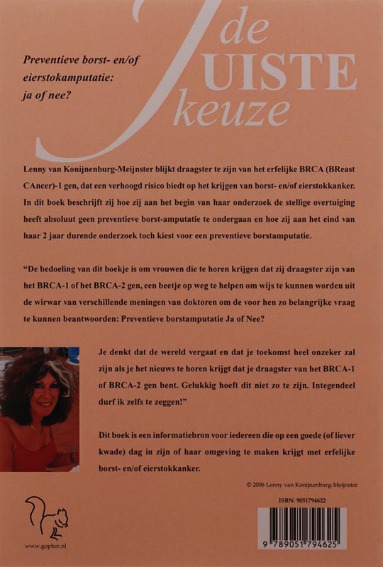 Achterkant van De juiste keuze