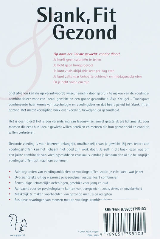 Achterkant van Slank, fit en gezond