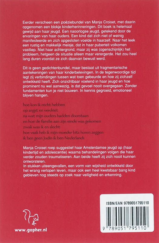 Achterkant van Mijn leven achter onzichtbare tralies