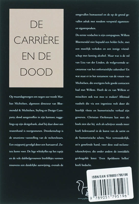 Achterkant van De carrière en de dood