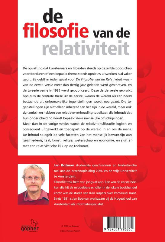 Achterkant van De filosofie van de relativiteit