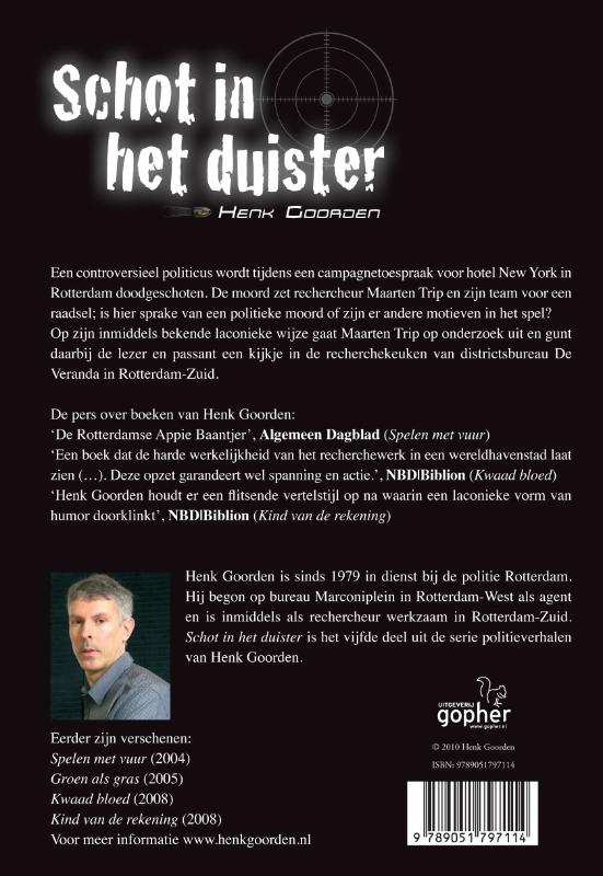 Achterkant van Schot in het duister