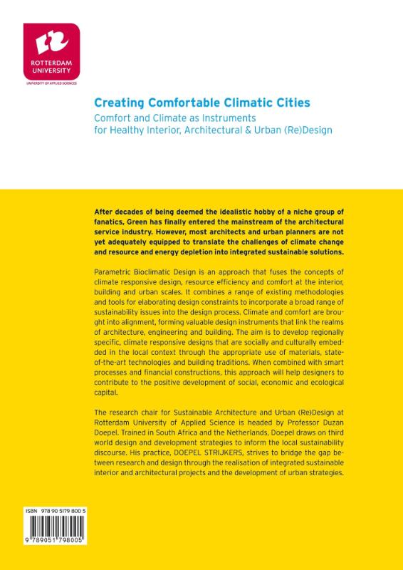 Achterkant van Creating comfortable climatic cities