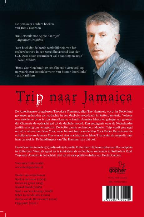 Achterkant van Trip naar Jamaica